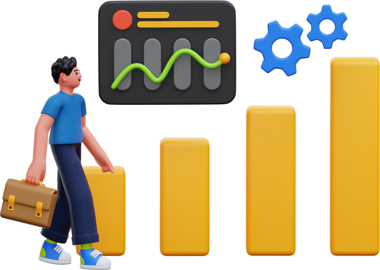 Business Growth Strategy 3D Illustration