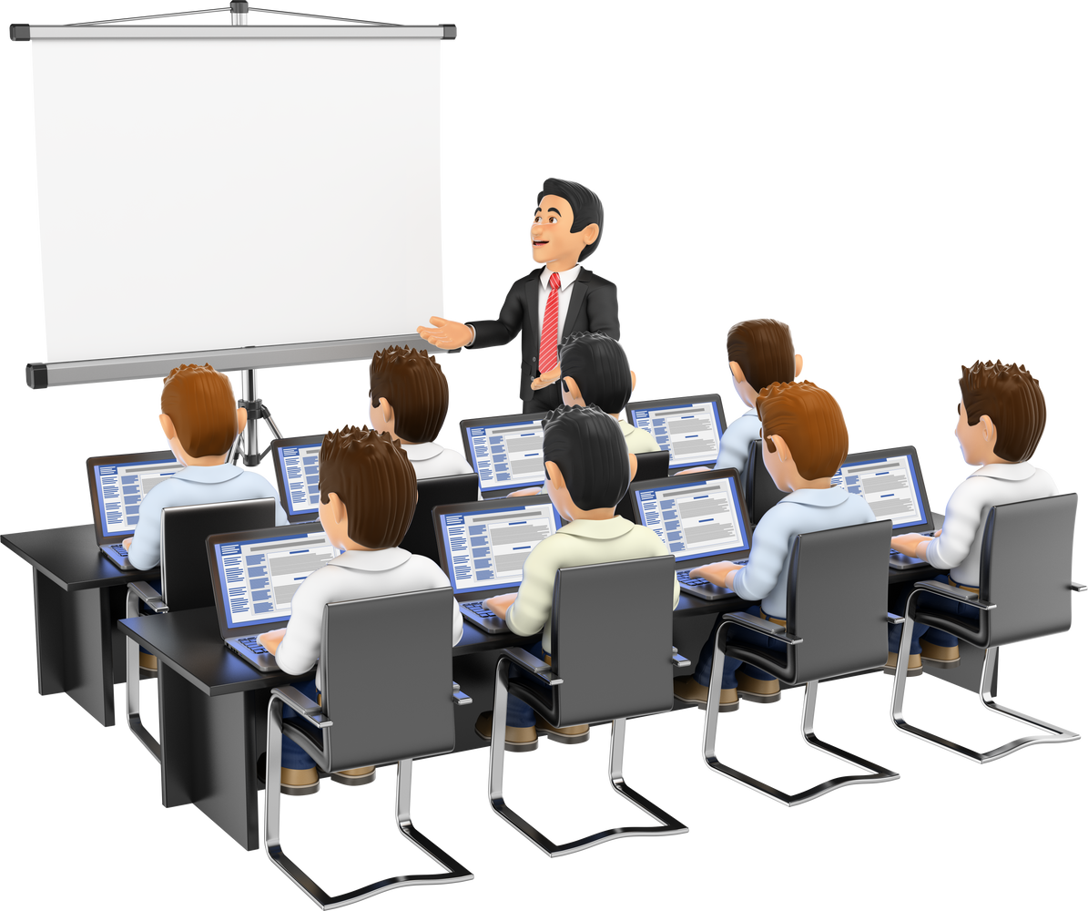 3D Teacher Lecturing to Students